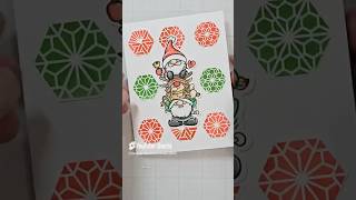 Holiday Gnome Stacks and a new way to use the Tomodachi stencil gnome trinitystamps cardmaking [upl. by Pembrook]