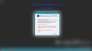 Installing Windows Server 2016 9802 [upl. by Rovit]