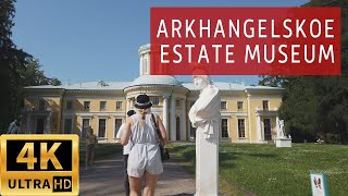 Walking tour of the Arkhangelskoye Estate Museum Walking tour 4k [upl. by Alyacim]