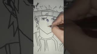 how to draw anime nose😎 and credit goes to jammran shorts kakashi drawing [upl. by Fanechka314]