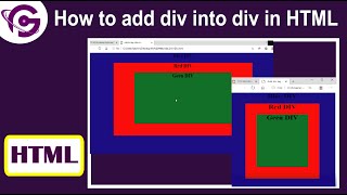 HTML Tutorial  how to place div inside another div HTML CSS [upl. by Hareenum]