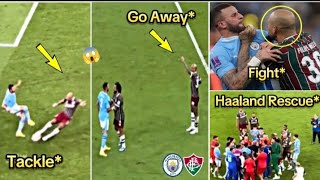 🔥 Kyle Walker Furious Clash With Felipe Melo amp Haaland Rescue at Full Time 😱🔵 [upl. by Dolley]