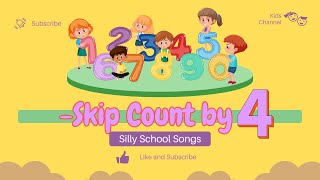 The Skip Counting by 4 Song  Silly School Songs [upl. by Notnirb115]