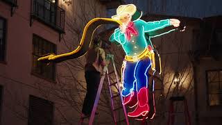 The Neon Cowboy at Hotel Drover [upl. by Aiciruam]