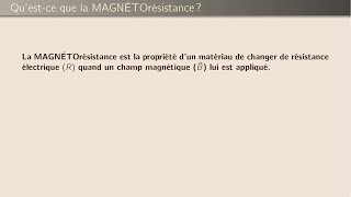 La Magnétorésistance Géante [upl. by Anirad]