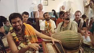 Namaste Narasimhaya amp Hare Krishna kirtan Janeshwar das sri dham Mayapur Harinam sankirtan yajna [upl. by Normie890]