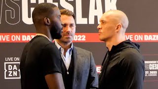 Lawrence Okolie vs Michal Cieslak CRUISER BRUISER FACEOFF  Eddie Hearn [upl. by Lewls]