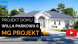 Projekt domu Willa parkowa 6 MG Projekt  20729 m2  Koszt budowy 368 tys zł [upl. by Mima]