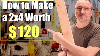 Woodworking Project to Sell  Using only a 2x4 [upl. by Eyar]