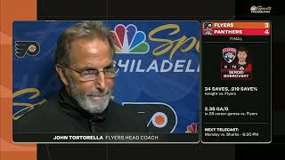 John Tortorella PostGame Interview  Philadelphia Flyers vs Florida Panthers [upl. by Sissy318]