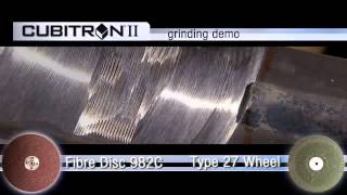 3M™ Cubitron™ II Fibre Disc 982C Grinding Demo [upl. by Minsat759]