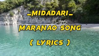 new MARANAO song  lyrics  MIDADARI by GI ft cogiee [upl. by Garner]