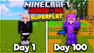 I Survived 100 Days in Hardcore Minecraft on a Superflat World And Heres What Happened [upl. by Nela]