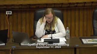 Peabody City Council Special Meeting  September 17 2024 [upl. by Dalpe]