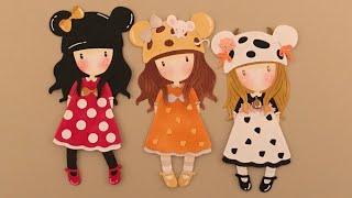 8 Girl wcheese hat amp mouse metal cutting die tutorial Cute little doll Unbranded dieAliExpress [upl. by Ohploda161]