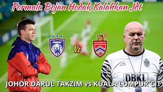 JDT VS KL CITY‼️FORMOLA BOJAN HODAK KALAHKAN JDT [upl. by Itsur]