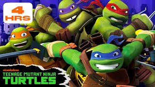 4 Hour MARATHON of Ninja Turtles BEST Battles from Seasons 1 2 amp 3  Teenage Mutant Ninja Turtles [upl. by Aihsemak206]