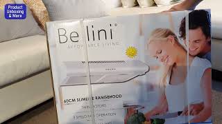 Bellini 60cm Slimline Rangehood unboxing and demo [upl. by Schwerin]