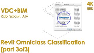 Revit Omniclass Classification part 3of3 [upl. by Eyt]