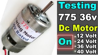 775 36v rated dc motor 775 36v 9000rpm brushed dcmotor 775 motor dc 12v36v Detailed testin [upl. by Reilly532]