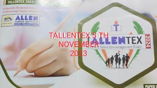 Tallentex questions paper for class 6 on 5th November in 2023 Tallentex exam for class 678910 [upl. by Lane]