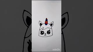 How to draw cute unicorn art easydrawing artdrawing unicorndrawing shorts shortsviral [upl. by Anaiek]