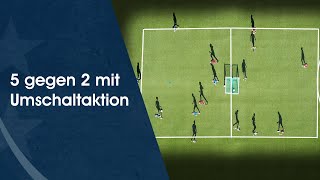 5 gegen 2 mit Umschaltaktion – Fußballtraining am Deutschen Fußball Internat [upl. by Annyrb]