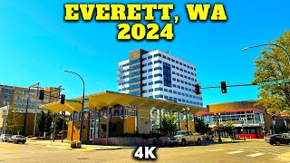 The City Of EVERETT Washington  Stunning 4K Driving Tour 🇺🇸 [upl. by Oivlis]