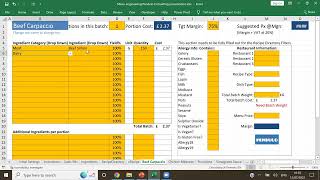 How to cost all the dishes from your menu easily Recipe costing for you restaurant explained [upl. by Norabel]