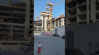 Tower crane 🏗️ abudhabi korean crane technology wajiddpvlogs [upl. by Anairt]