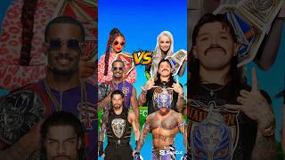 Roman Reigns Montez Ford amp Bianca Belair vs Rey Mysterio Liv Morgan amp Dominik Mysterio 😈 wwe [upl. by Erdnoid828]