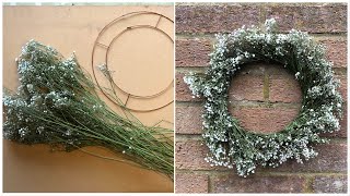 Simple Gypsophila flower wreath [upl. by Gustave139]