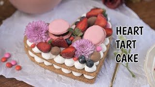 BEST EVER TART CAKE  Valentine special  Trending heart Cake [upl. by Merl553]