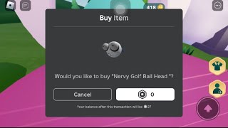 Getting Nervy Golf Ball Head Free Limited UGC in Roblox 11620 SarilhoTV [upl. by Marchak]