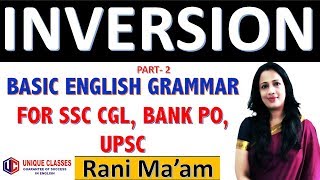 English Grammar  Subject Verb INVERSION in English  For SSC CGL Bank PO in Hindi  Part2 [upl. by Adnirim817]