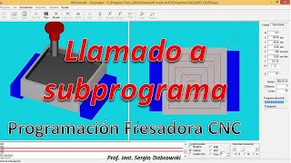 Curso de Programación de CNC  Programación con subrutinas o subprogramas [upl. by Aivil119]