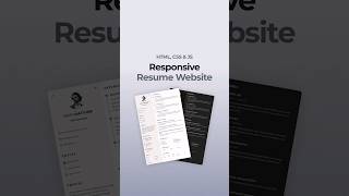 Responsive Resume Cv Website HTML CSS JavaScript [upl. by Ardnahc46]