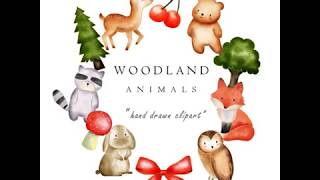 Watercolor Woodland Animal Clip Art Images Cute amp Beautiful PNG Images [upl. by Seltzer]