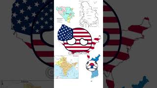 Democrats or Republicans downfall of countryballs shorts korea india serbia bosnia memes [upl. by Oaoj501]