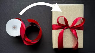 Eine einfache Geschenkschleife binden 🎀 DIY einfache Geschenkschleife selber basteln [upl. by Jeddy]