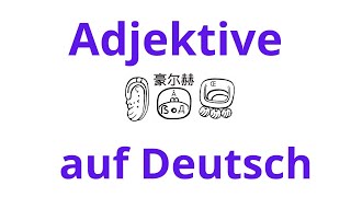 A1 Adjektive auf Deutsch aprenderaleman learninggerman deutschlernen [upl. by Yenittirb530]