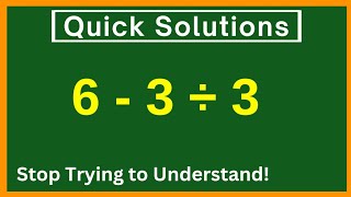 6  3 divided by 3   Which is the CORRECT answer to this BASIC MATH problem [upl. by Ackler]