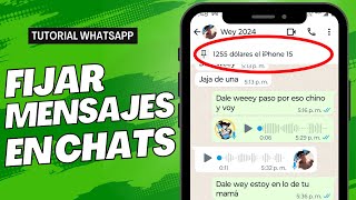 Cómo Fijar Mensajes en Chats o Grupos de WhatsApp  Nueva Actualización WhatsApp [upl. by Luca645]