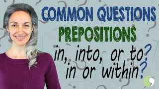 Prepositions in or within  in to or into  English Vocabulary Lesson [upl. by Yde]