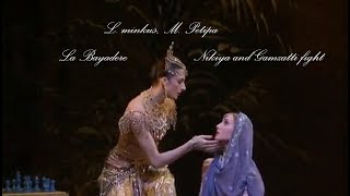 La Bayadere  Nikiya and Gamzatti fight scene Zakharova Brusson [upl. by Elleb410]