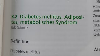 Facharztprüfung Innere Medizin Diabetes mellitus Adipositas und metabolisches Syndrom [upl. by Cela]