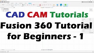 Fusion 360 Tutorial for Beginners 1 [upl. by Pfeffer]