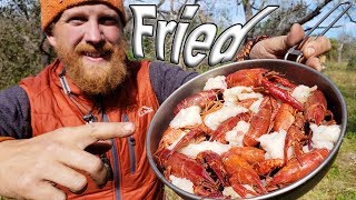 Deep Fried Crawfish In Raccoon Fat  Day 14 of 30 Day Survival Challenge Texas [upl. by Gnoc299]