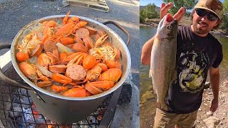 “Epic” CRAWFISH BOIL amp TROUT CATCH amp COOK Epic [upl. by Kano222]