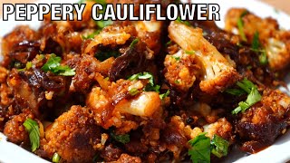 PEPPERY ONION CAULIFLOWER RECIPE QUICK amp EASY  VEGAN CAULIFLOWER RECIPE [upl. by Noxid908]